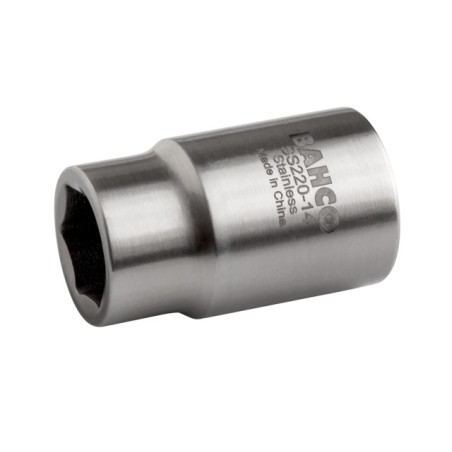 1/4" Vaso Hex. Acero Inox 5.5